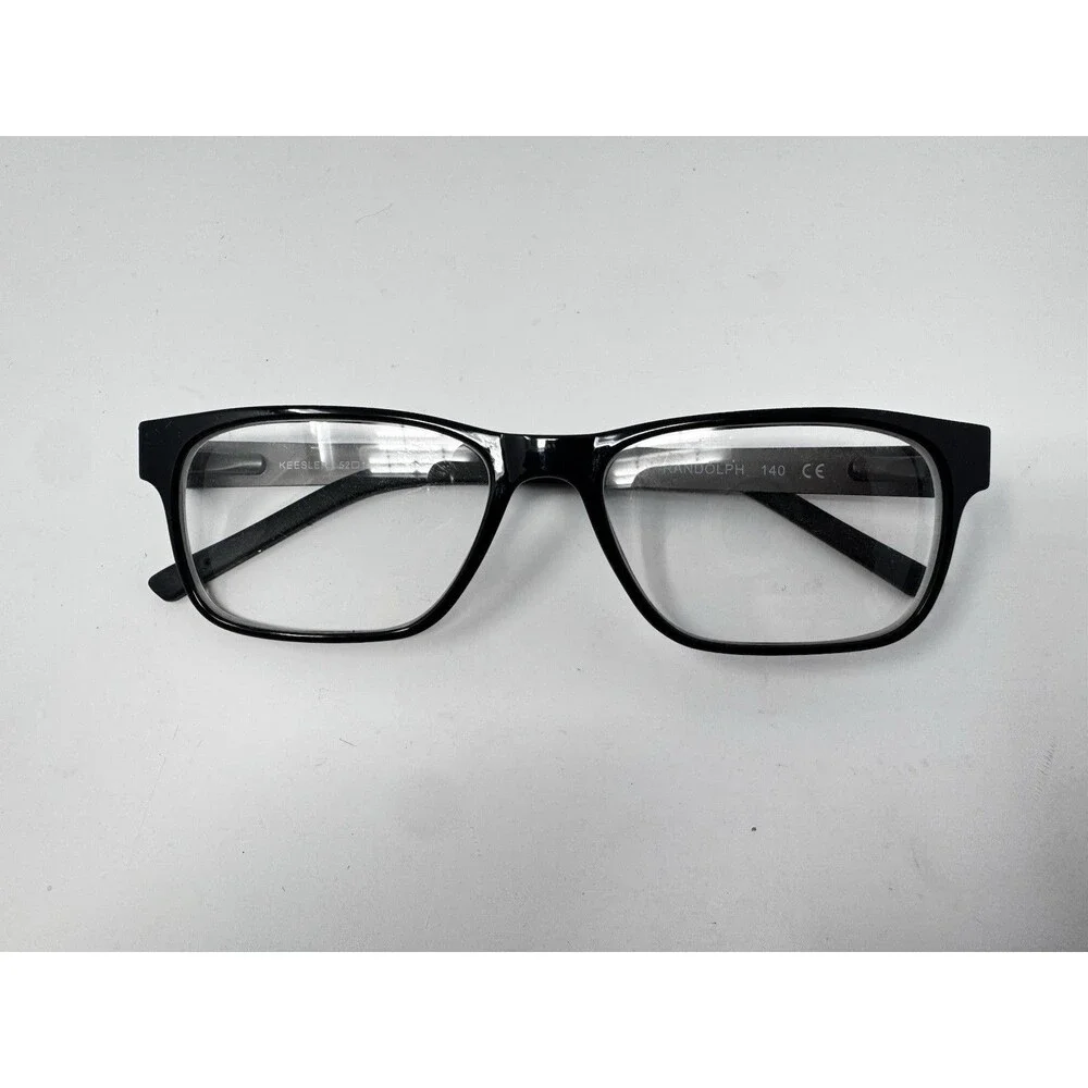 Randolph Keesler Eyeglass Frames Black Rectangle Japan 52-15-140